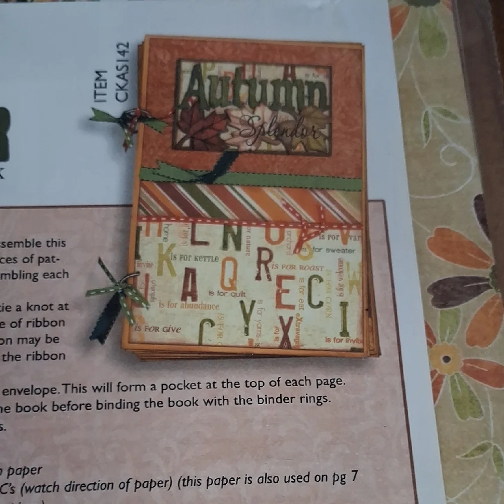 Autumn Splendor Paper Kit Envelope Book- Multicolor - Picture 2 of 4